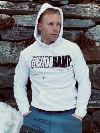 Bygderamp hvit // sort (hettegenser)